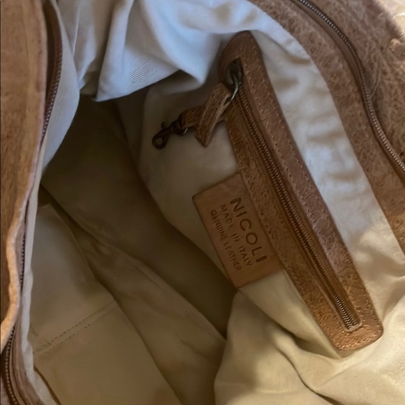 Brown Hobo Bag Soft Distressed Italian Leather - Picture 7 of 9